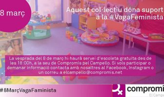 Escoleta al Campello per a donar suport a la vaga feminista