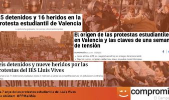 Set anys de les protestes del IES Lluis Vives en Valencia